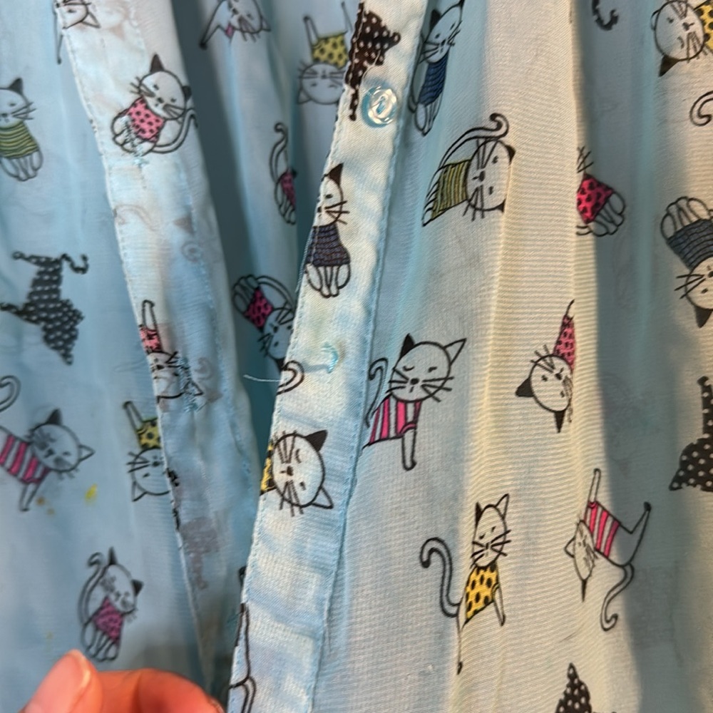 Kitty sheer button down top - Picture 4 of 12